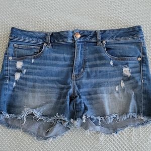 American Eagle distressed denim shorts
